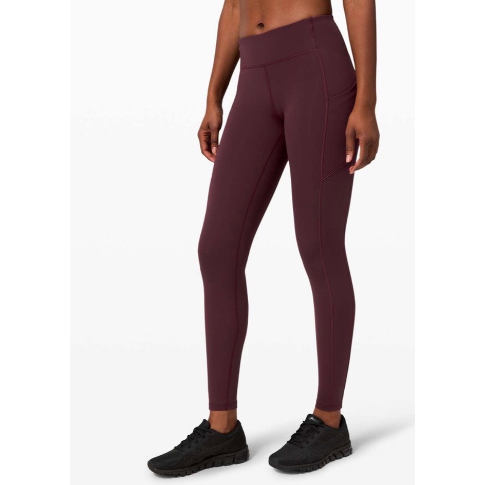 Lululemon Speed Up Tight 28" W5bmus Maroon Size 12 Excellent Condition